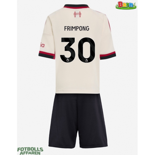 Liverpool Jeremie Frimpong #30 Bortaställ Barn 2025-26 Kortärmad (+ Korta byxor)